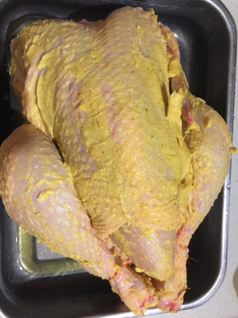 Roasted chicken with curry butter 